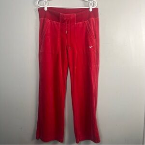 Y2K vintage Hot Pink Nike Velour sweat pants wide leg  size medium